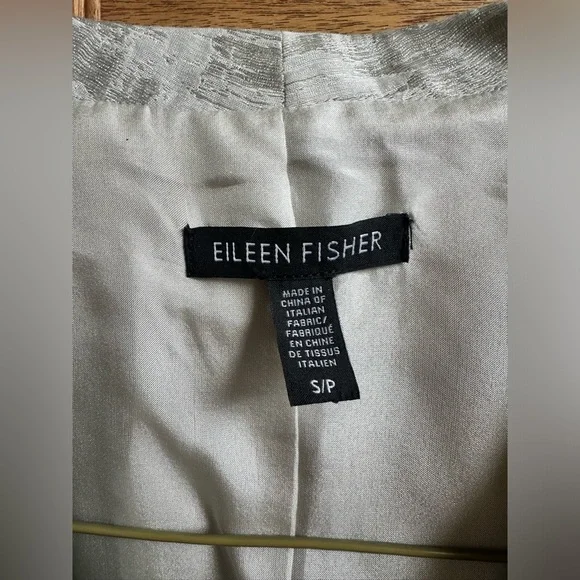 Eileen Fisher Neutral/Silver Size Small Blazer - Picture 3 of 7